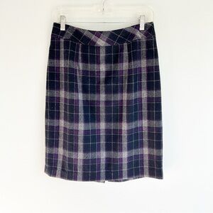 VTG Chadwicks Plaid Wool Skirt in Purple and Gray 4